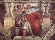 Michelangelo Buonarroti Die Erschaffung der Eva painting